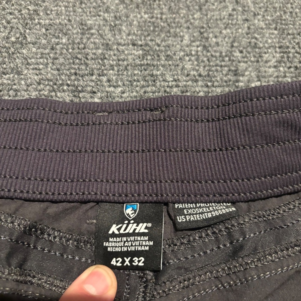 Kuhl Free Radikl Mens Charcoal Gray Hiking Pants 42x32 Enduro Fabric Stretch - Picture 2 of 9